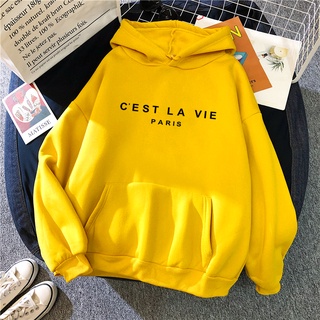 Áo Hoodie Tay Dài In Chữ Thời Trang Hàn Quốc