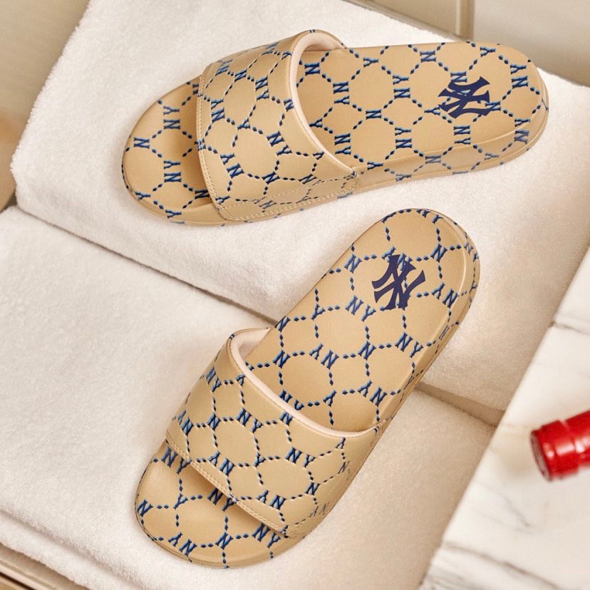 (CHÍNH HÃNG )Dép quai ngang mound MLB diamond mono chống nước êm chân