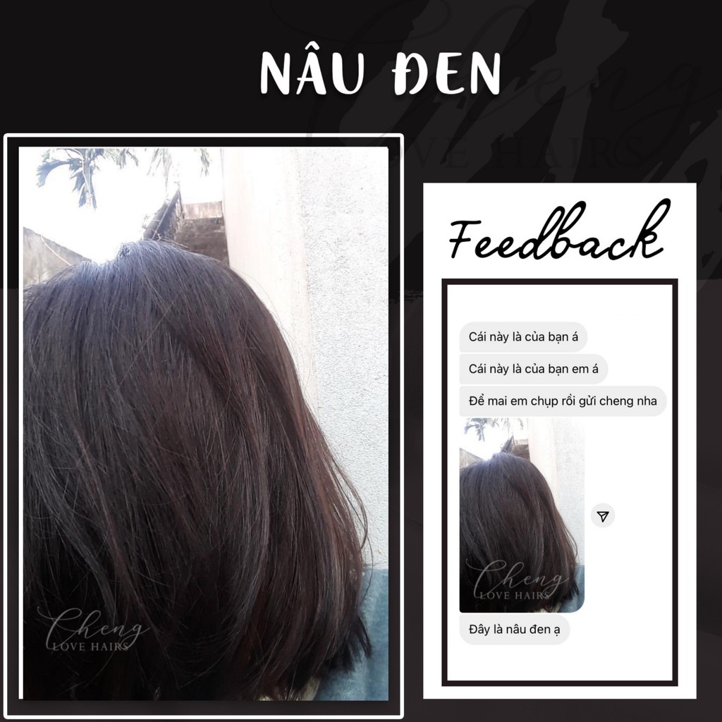 Thuốc nhuộm tóc NÂU ĐEN không tẩy tặng oxi trợ nhuộm | Chenglovehair, Chenglovehairs