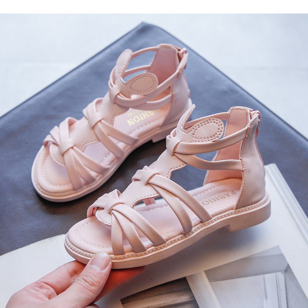 sandal bé gái size 26-36 khóa kéo xinh xắn