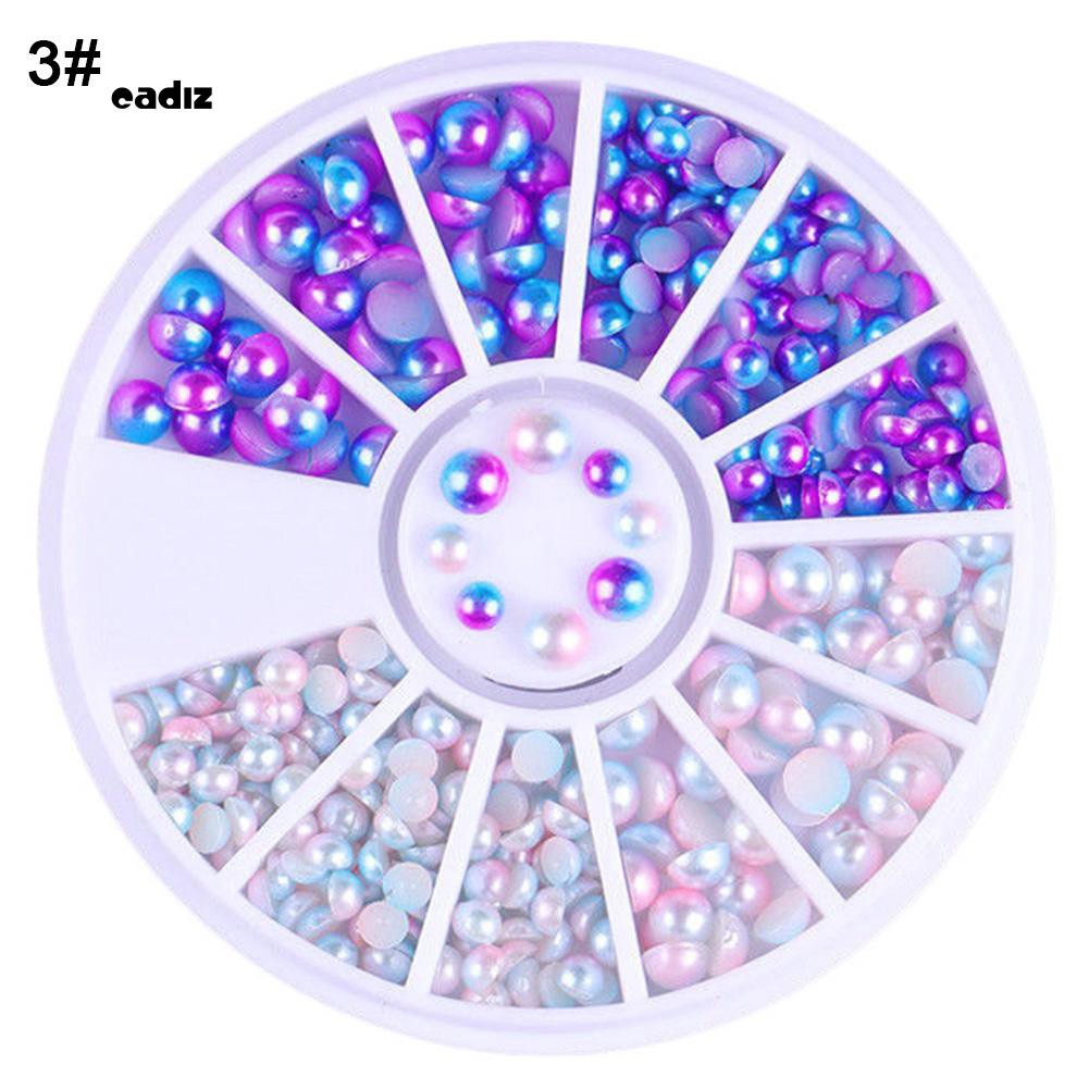 [Hàng mới về] Bộ ngọc trai trang trí móng tay thiết kế kiểu nửa hình cầu