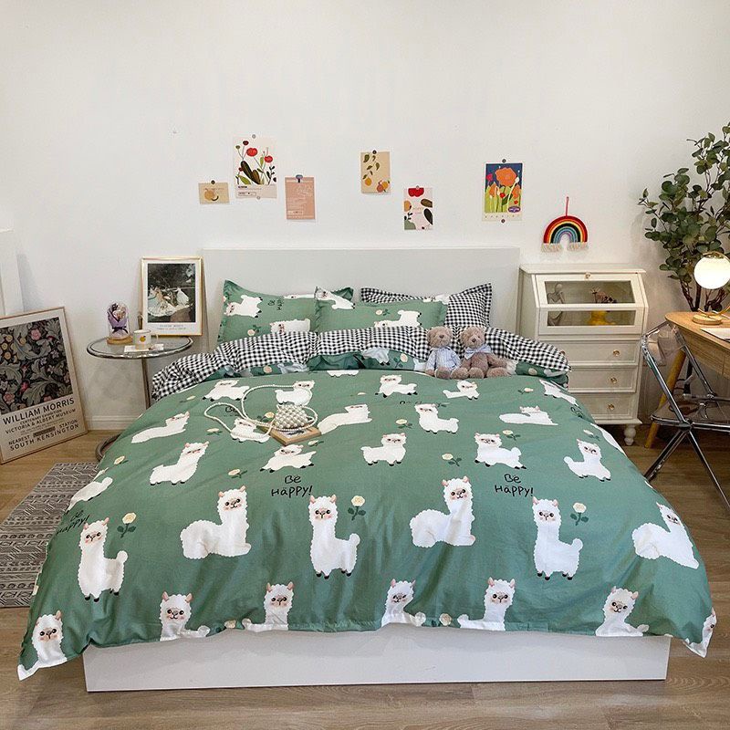 vỏ chăn cotton poly , vỏ chăn trơn có khóa kéo tiện lợi