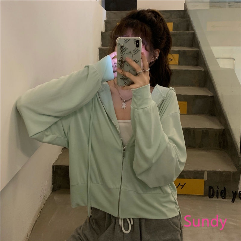 Áo Khoác Chống Nắng Tay Dài Dáng Rộng Vải Lụa Mát Thời Trang Mùa Hè Cho Nữ