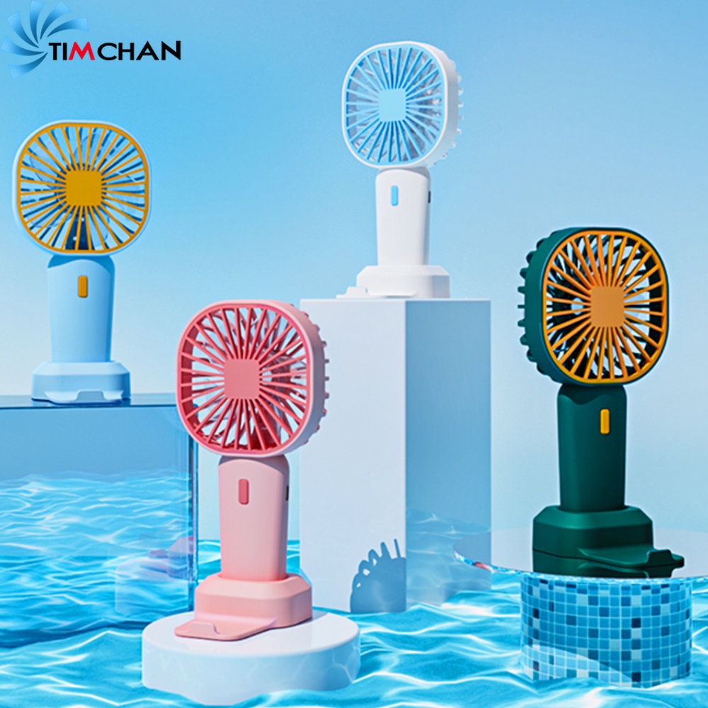 Quạt Mini Cầm Tay Sạc USB Có Giá Đỡ Điện Thoại Ba Tốc Độ Làm Mát Mùa Hè Có Thể Điều Chỉnh Phù Hợp Cho Văn Phòng / Mang Đi Du