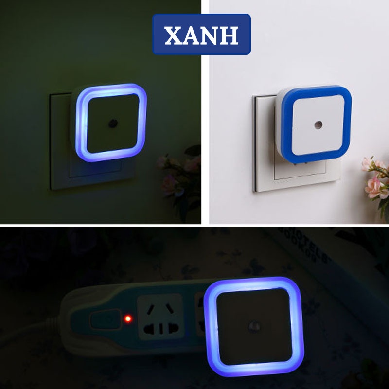 Đèn Ngủ Cảm Ứng Tự Sáng Đèn Khi Trời Tối Hình Vuông Tiện Dụng SONHOUSE