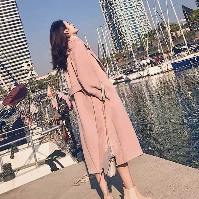 Áo khoác dạ dáng dài 3 màu lên dáng cực xinh