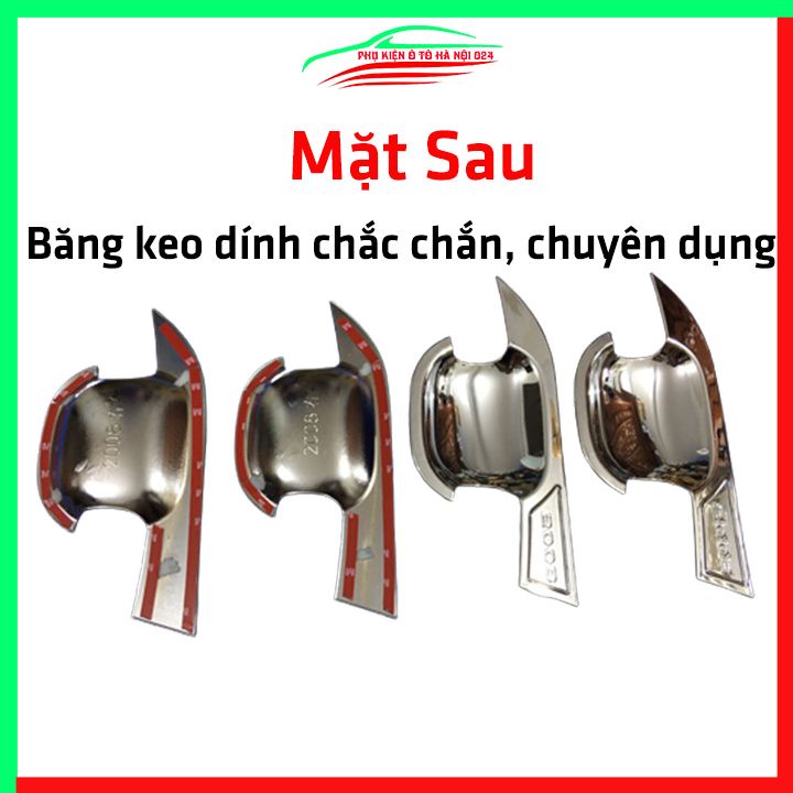 Ốp hõm mạ crom Peugeot 2008 2020-2023 sáng bóng chống trầy bảo vệ cửa xe ô tô