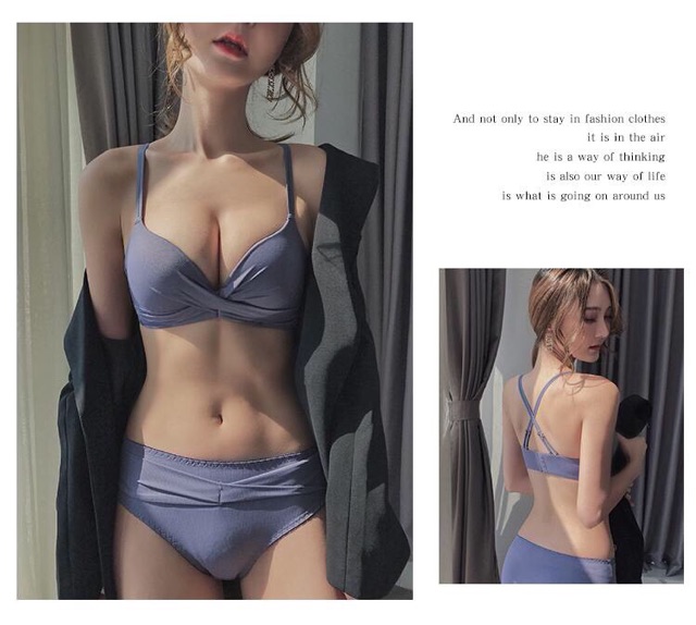 Áo Lót Su Thông Hơi Không Gọng Chéo Ngực,Dây Tạo Kiểu Xuất Hàn 806