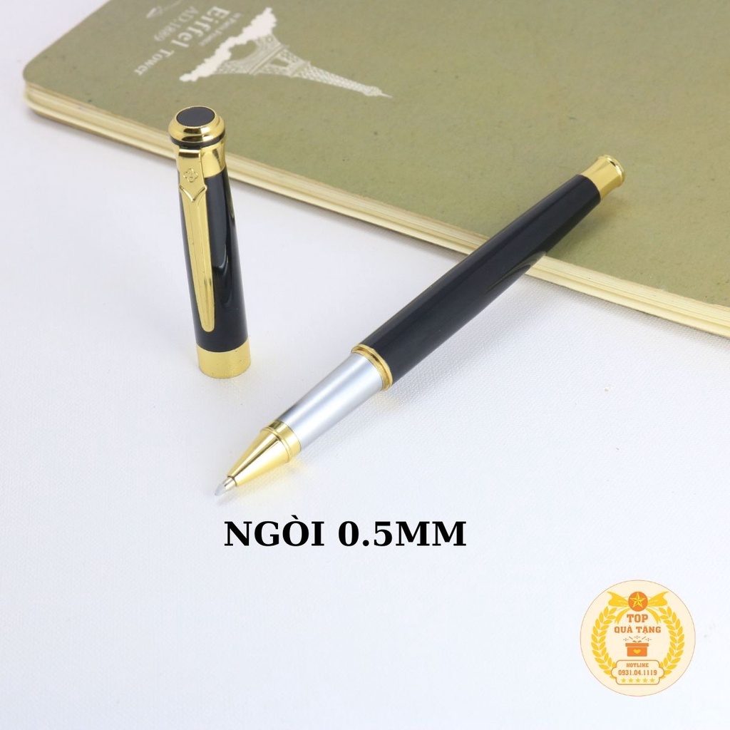 Bút ký kim loại cao cấp TopGift Pee P033 ngòi 0.5mm gọn vừa tay cho nam nữ + Khắc tên theo yêu cầu