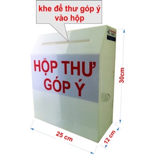 Hộp Thư góp ý- mica màu dày 2.5mm