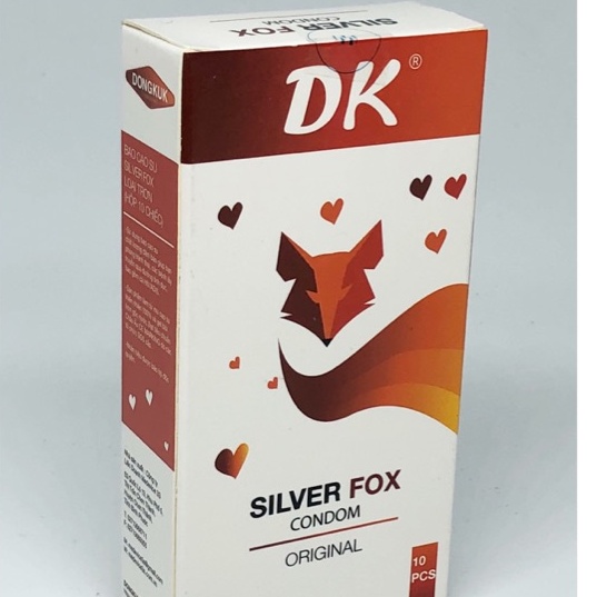 Bao cao su Siêu mỏng trơn DK SILVER FOX cao cấp - bcs hộp 10 bao