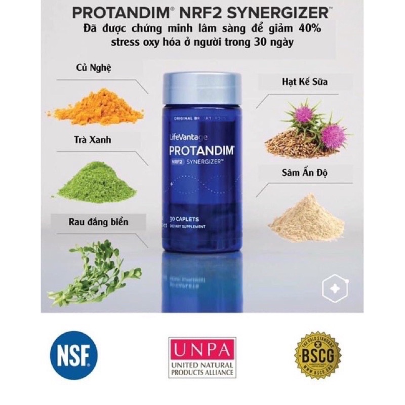 Viên uống thảo dược lifeVantage Protandim Tem Việt