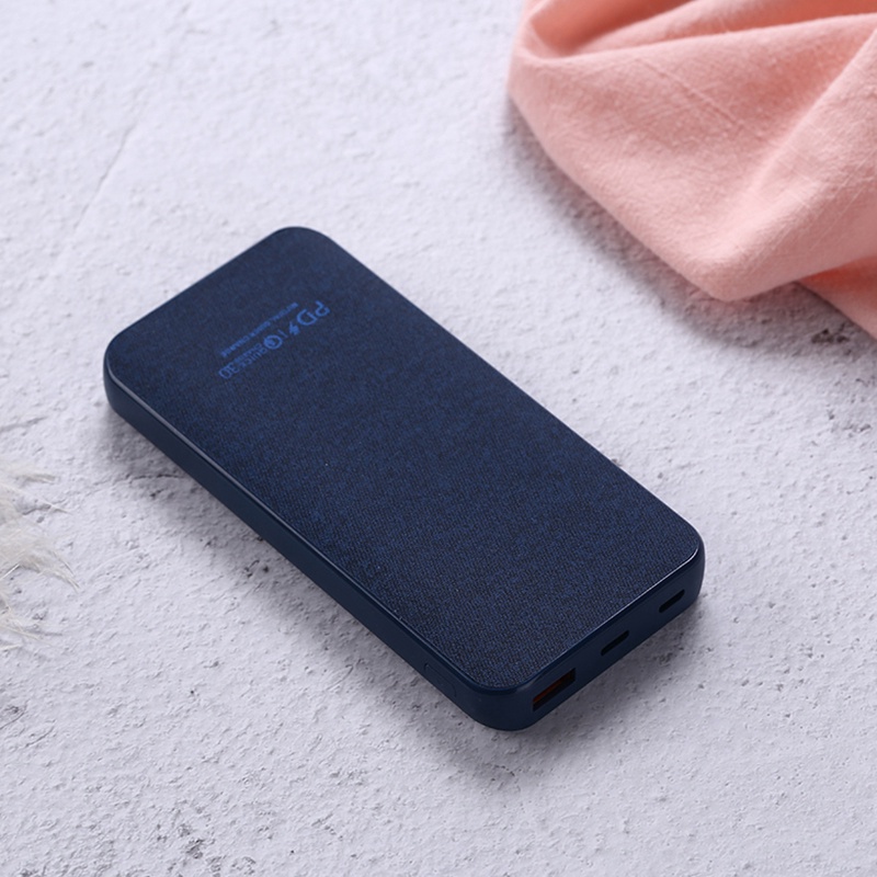 Pin dự phòng FONENG Q18 Sạc nhanh PD + QC 3.0 10000mAh 18W bọc vải Sang Trọng Cá Tính