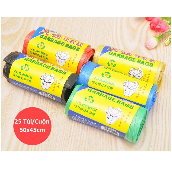 [BAO GIÁ SHOPEE] Túi rác sinh học tự hủy cuộn 25 túi 45 x 50cm siêu dai hàng loại 1
