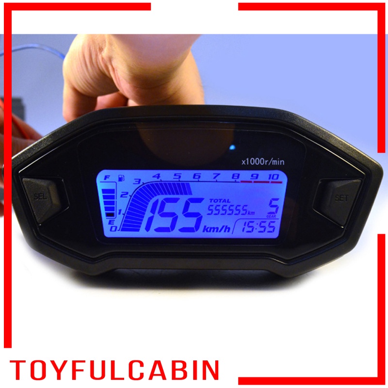 Đồng hồ đo tốc độ màn hình LCD kỹ thuật số 150mm cho xe mô tô chất lượng