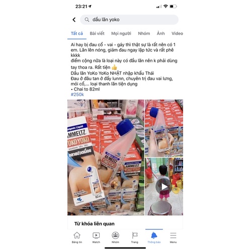 Lăn đau nhức yoko yoko thái lan chai 82ml