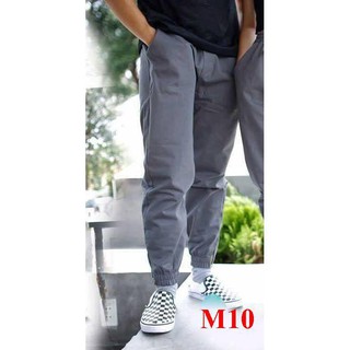 Quần Jogger Kaki Nam - Nữ Co Giãn 4D Hàng Xuất Khẩu (Màu Ghi Sáng)