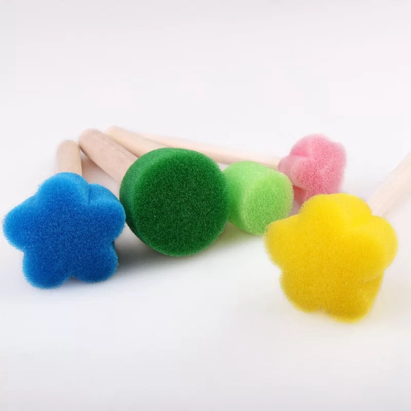 Set 5 Cọ Xốp Vẽ Tranh Sáng Tạo Cho Bé