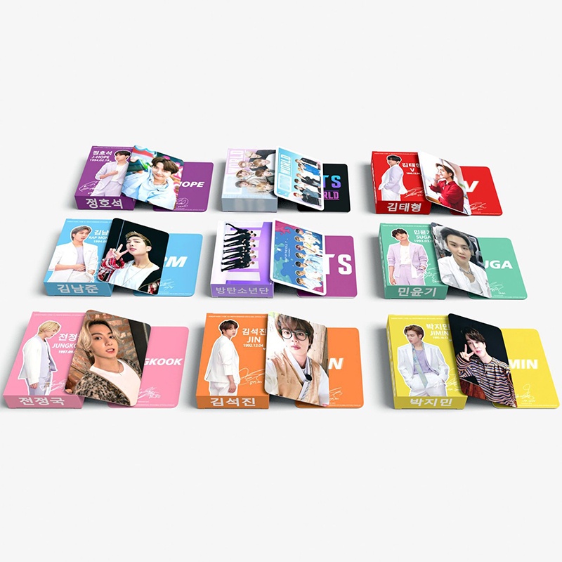 Set 55 Tấm Ảnh Lomo Card J-hope suga V Jimin Jin RM Jung kook Nhóm BTS