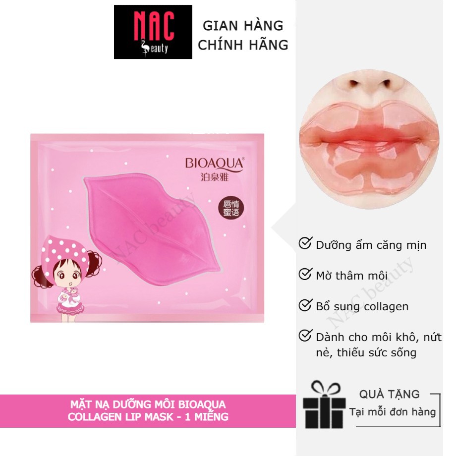 Combo 50 Mặt Nạ Môi Bioaqua Collagen Nourish Lips Membrane Mask - NAC BEAUTY