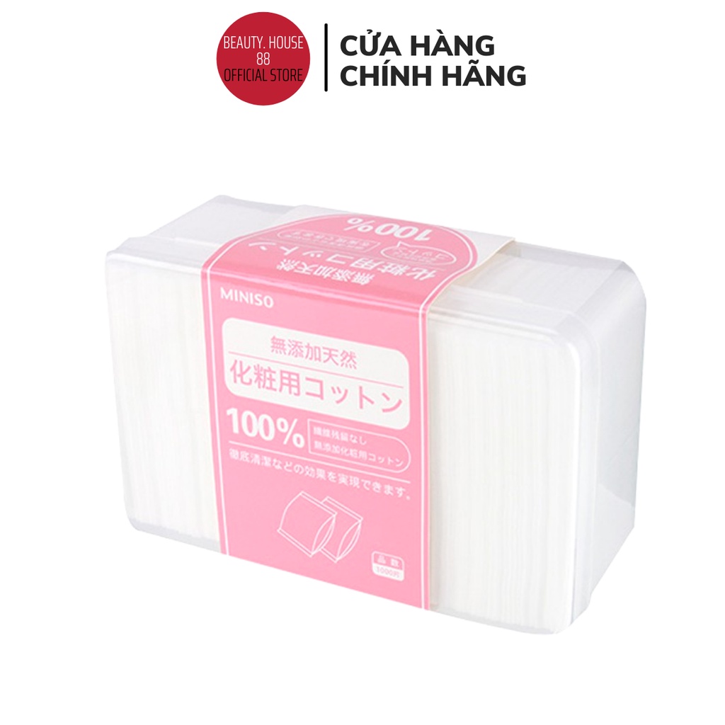 Hộp Bông Tẩy Trang Miniso 1000 Miếng – Nhật Bản