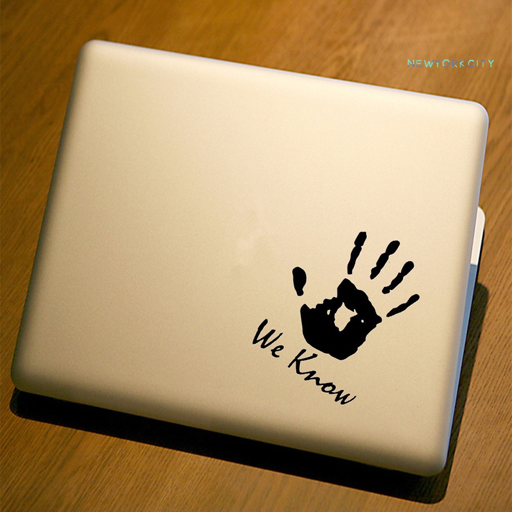 Miếng Dán Phản Quang Họa Tiết We Know Hand Palm Trang Trí Xe Hơi Laptop Phong Cách Giáng Sinh