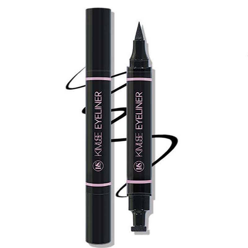 KIMUSE 2 Pcs Double-Ended Stamp Liquid Eyeliner Pencil Triple-cornered Seal Black Super Waterproof Cosmetic | BigBuy360 - bigbuy360.vn