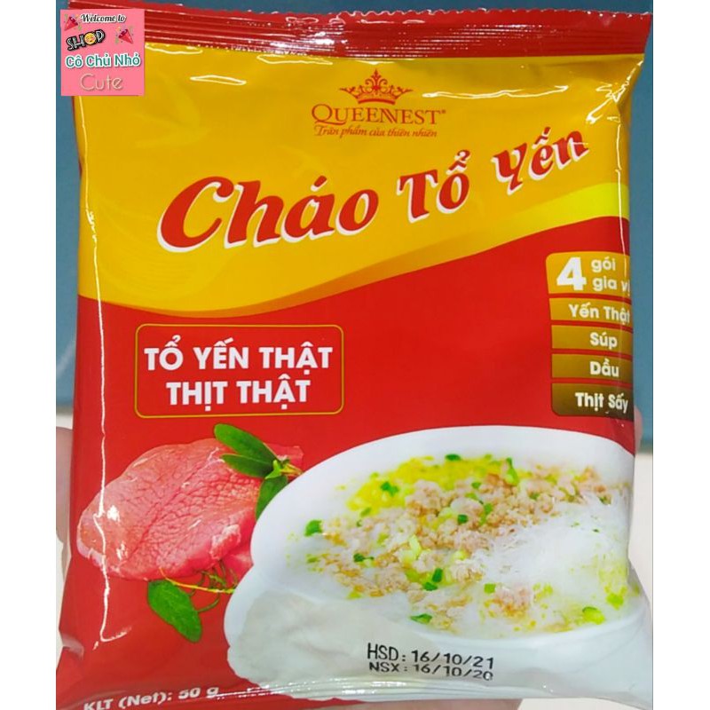 Cháo Yến Thịt Bằm Queenest 50G