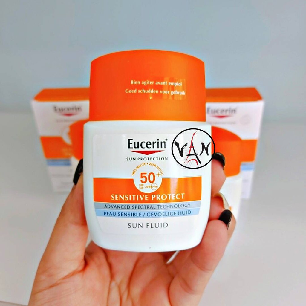 [Eucerin] Kem chống nắng eucerin sensitive protect sun fluid spf50+ 50ml dành cho da nhạy cảm bi tổn thương
