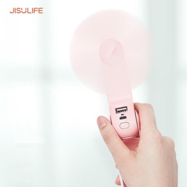 Quạt cầm tay mini chính hãng Jisulife, thiết kế hình gấu kute,dung lượng pin cao, thời gian sử lụng lâu,an toàn tuyệt đố | BigBuy360 - bigbuy360.vn
