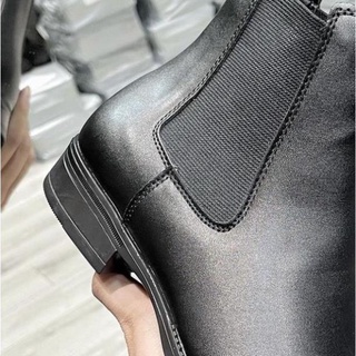 Giầy Chelsea boot công sở kiểu dáng cổ điển chất liệu da trơn đế cao su