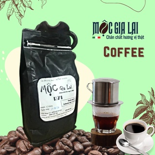 500g cà phê rang xay mộc gia lai 100% robusta rang mộc