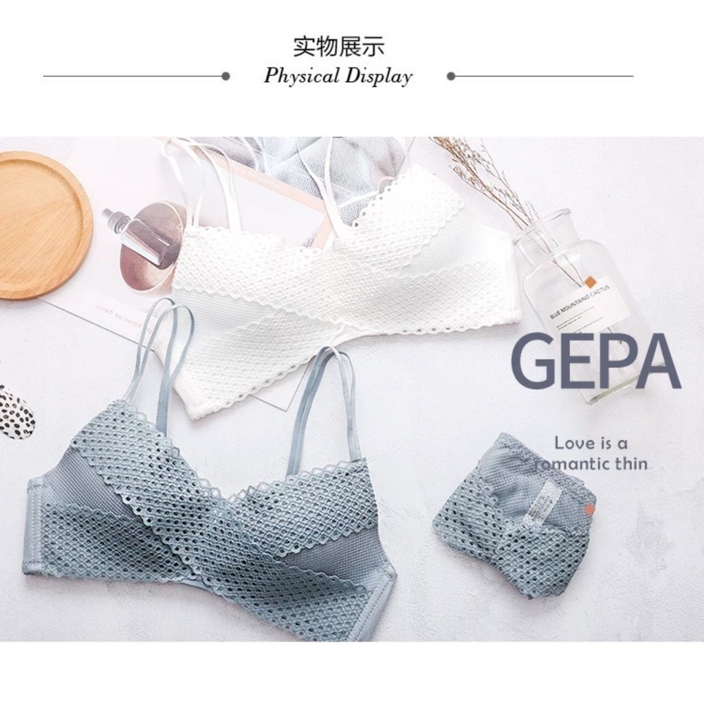 Bộ lót đúc ren chéo sweet girl N184 | BigBuy360 - bigbuy360.vn