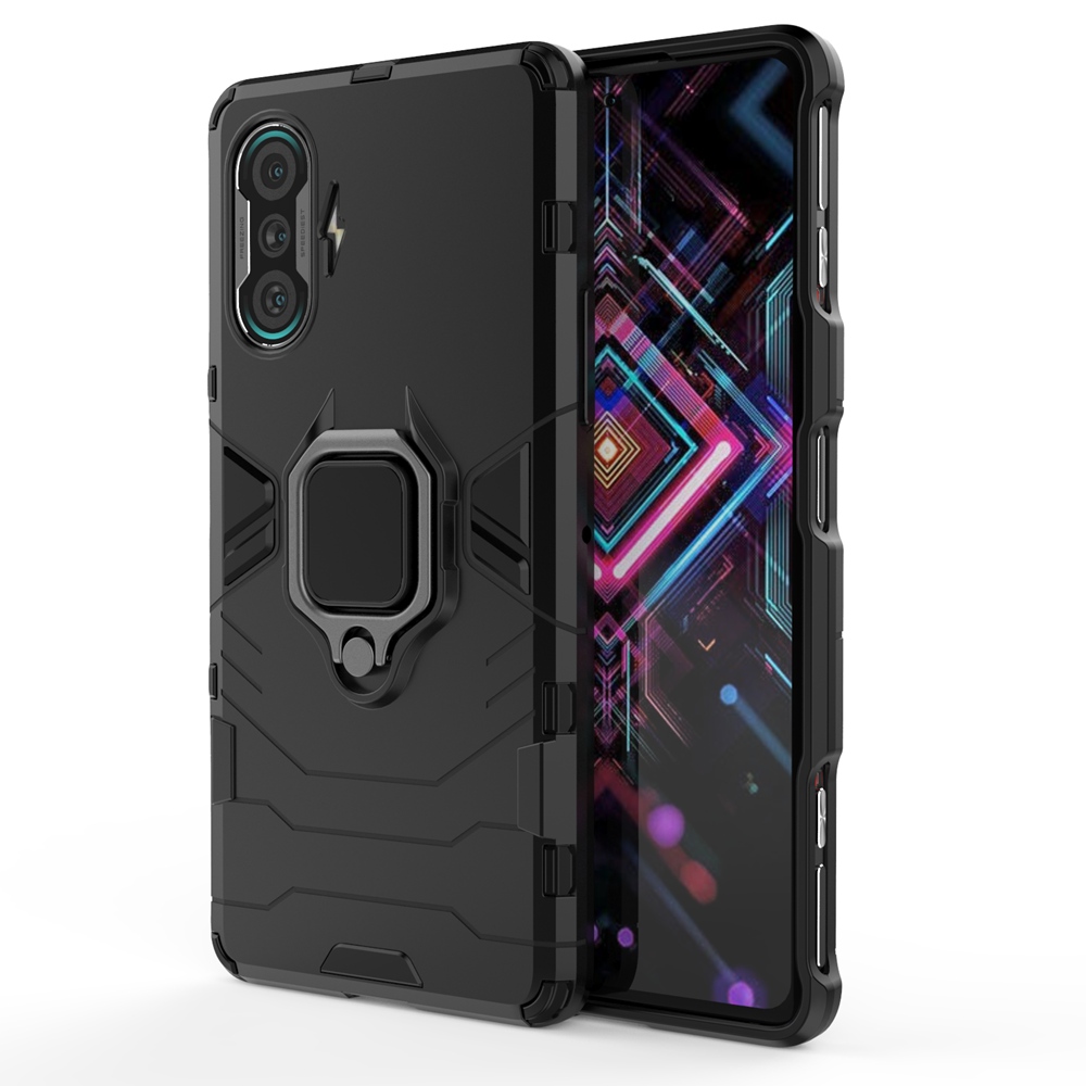 Ốp Điện Thoại PC Cứng Kiểu Giáp Chống Sốc Có Vòng Đỡ Đeo Ngón Tay Cho Xiaomi Redmi K40 Gaming