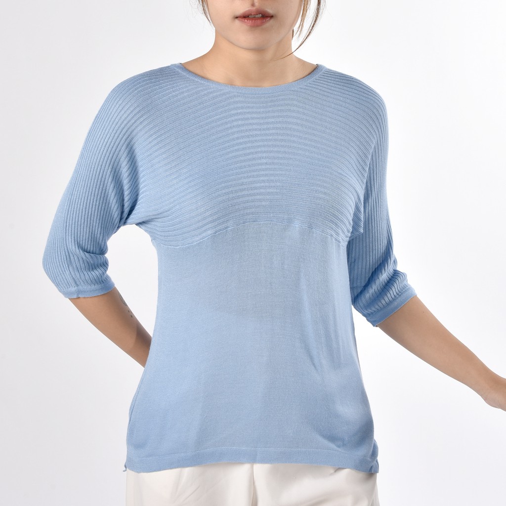 Áo len tay lỡ cổ tròn WINNY - WCS28006A