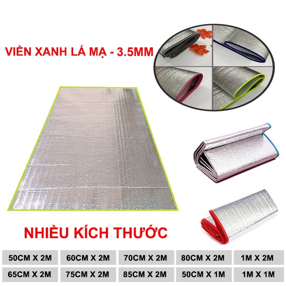 Chiếu ngủ trưa văn phòng cá nhân dày 3.5ly màu xanh lá mạ ( chọn kích thước ) - thảm ngủ trưa cá nhân