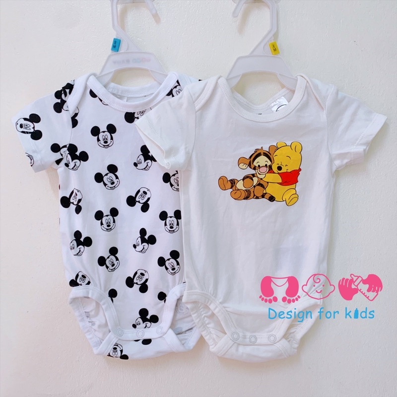 Body chip cộc tay vải ORGANIC COTTON cao cấp hàng xuất dư cho bé