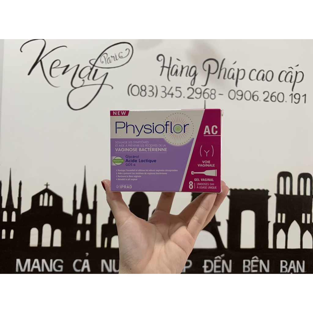 Gel Phụ khoa giữ ẩm, cân bằ ng và làm dịu Physioflor AC Gel Vaginale hộp 8ống x5ml