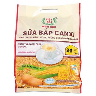 Ngũ cốc dinh dưỡng Việt Đài Sữa bắp Canxi gói 30g (bịch 20 gói)