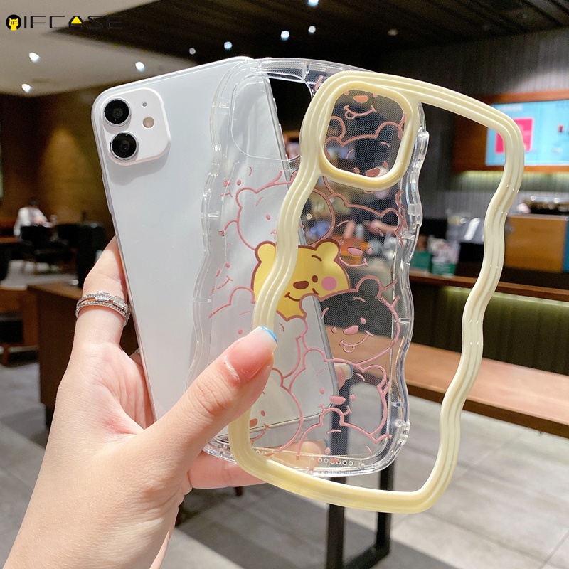 Ốp Điện Thoại Trong Suốt Họa Tiết Winnie The Pooh Dễ Thương Dành Cho iPhone 13 12 11 Pro Max XS Max XR X 2 Trong 1