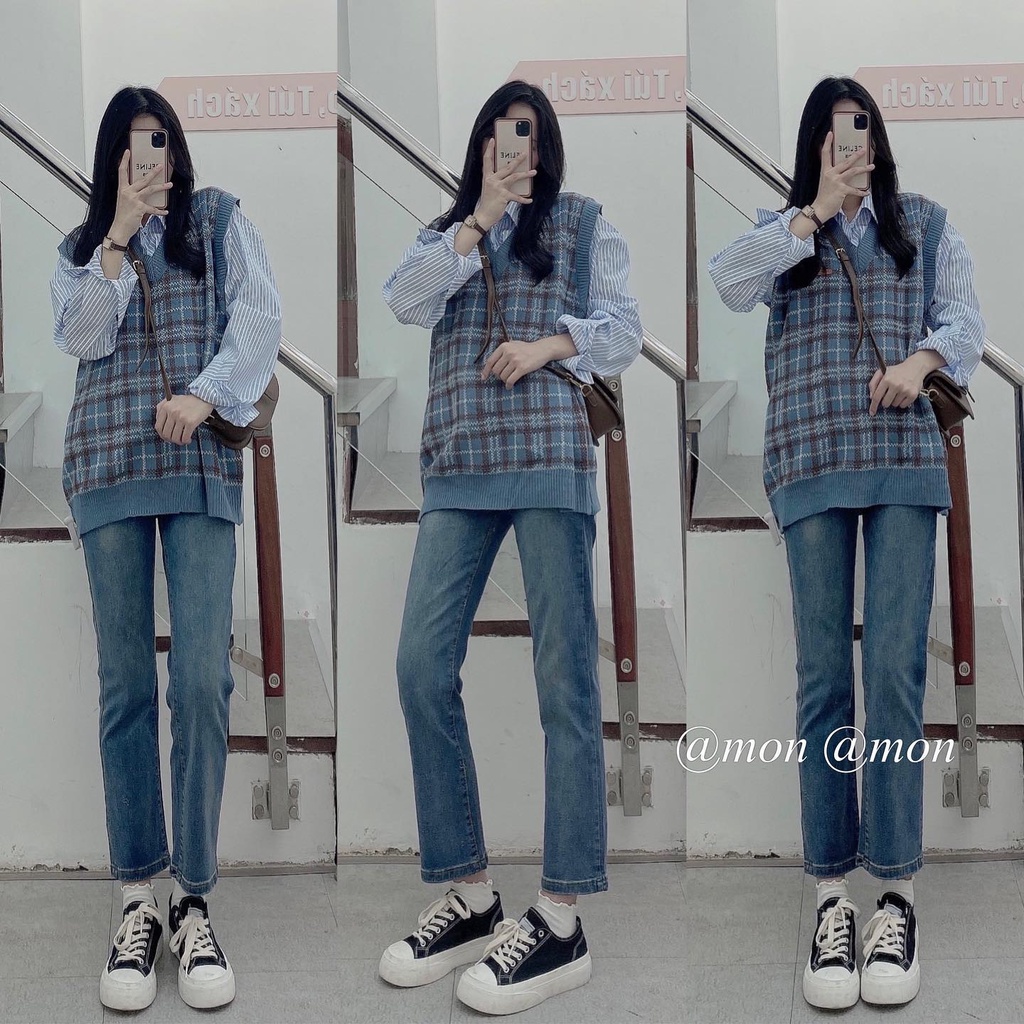 [Mã FAMARAL2 giảm 10K đơn 50K] 2101589 Quần boots cut jeans ulzzang nữ form ôm loe nhẹ tôn dáng màu đen trơn