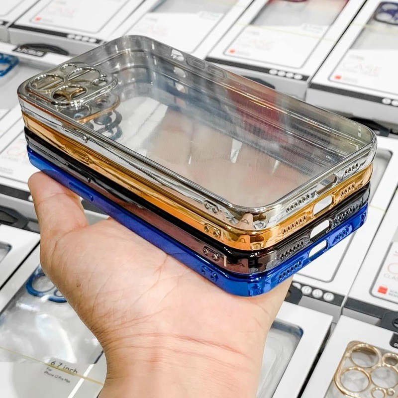 Ốp lưng LikGus viền màu iPhone 12/ 12 Pro/ 12 Pro Max bảo vệ camera lưng trong siêu đẹp