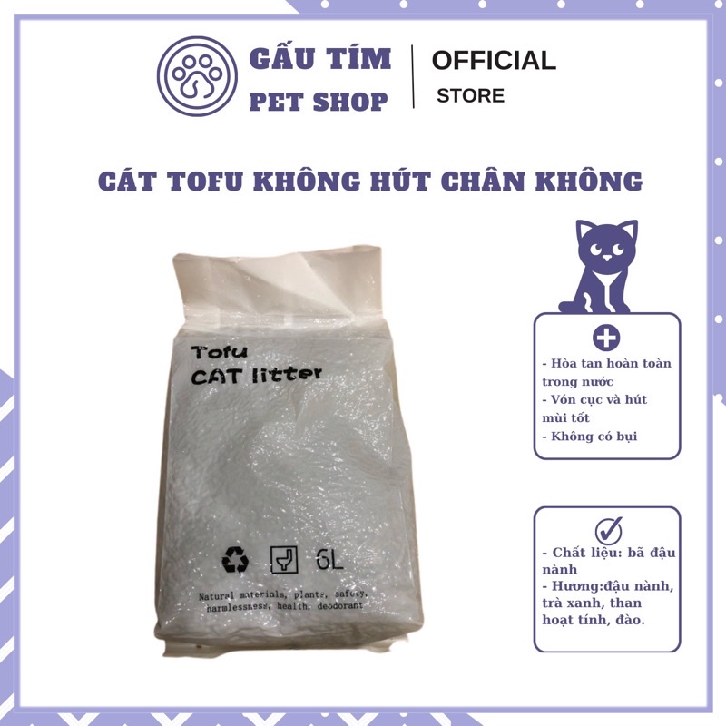 Cát tofu không hút chân không