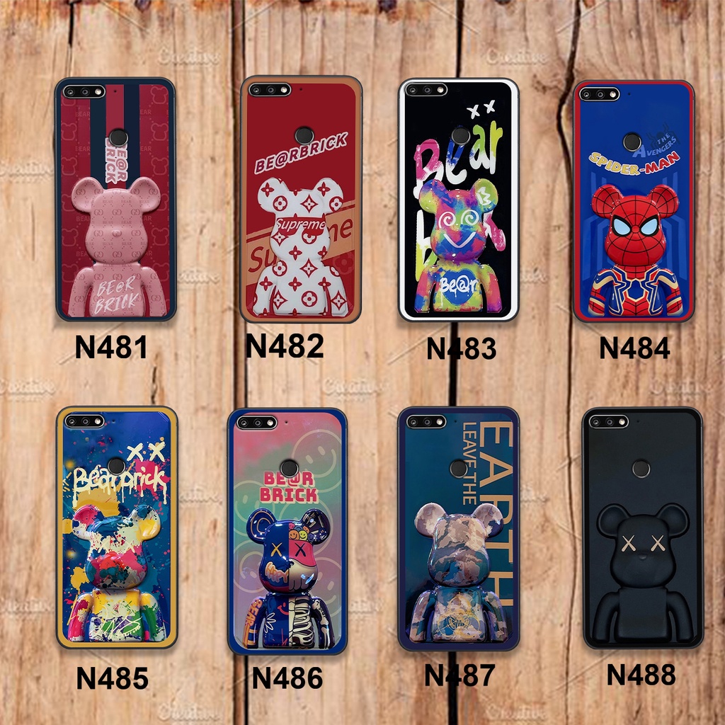 Ốp Huawei Y7 Prime 2018 / Y7 Pro 2018 bộ hình gấu bearick spider man cá tính phong cách siêu ngầu giá rẻ