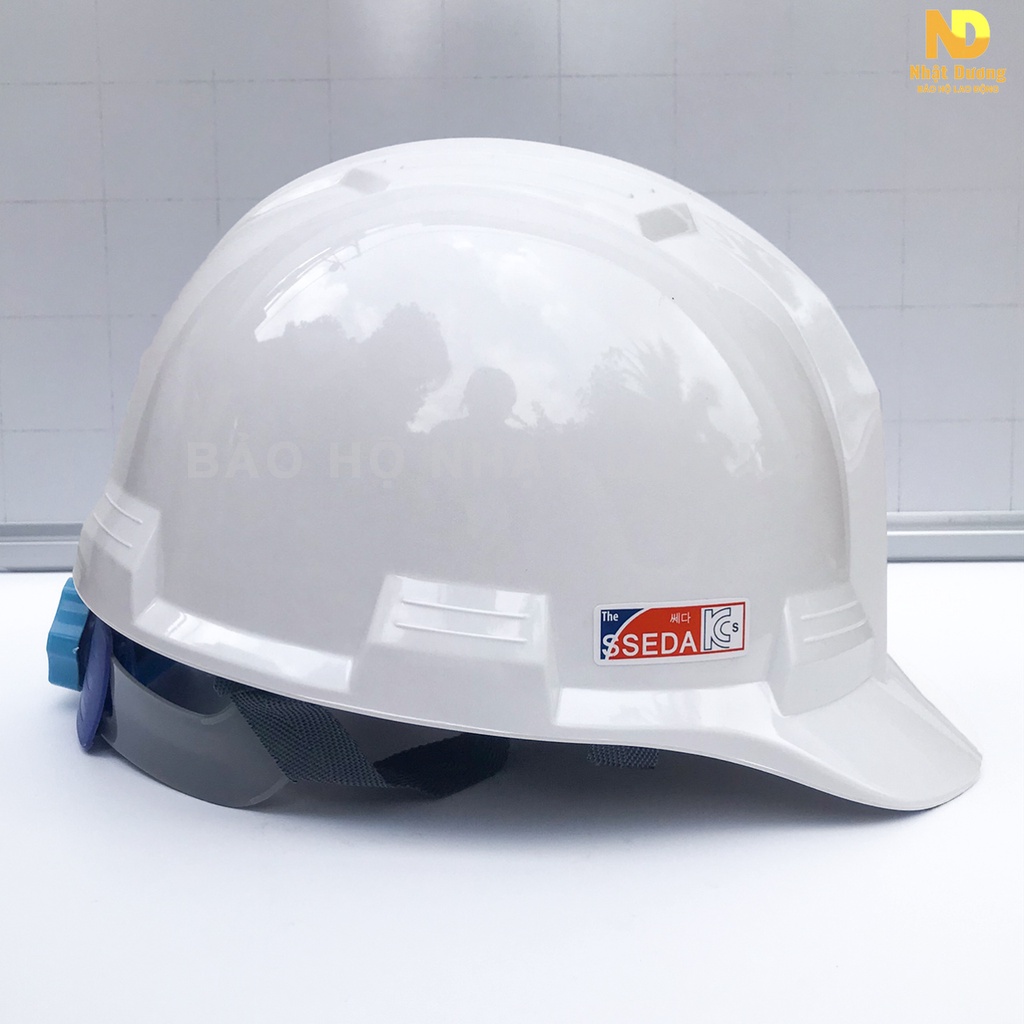 Mũ bảo hộ lao động nút vặn lót xốp nhựa ABS HPS4, Nón bảo hộ công trình dùng trong lao động nhiều màu Nhật Dương
