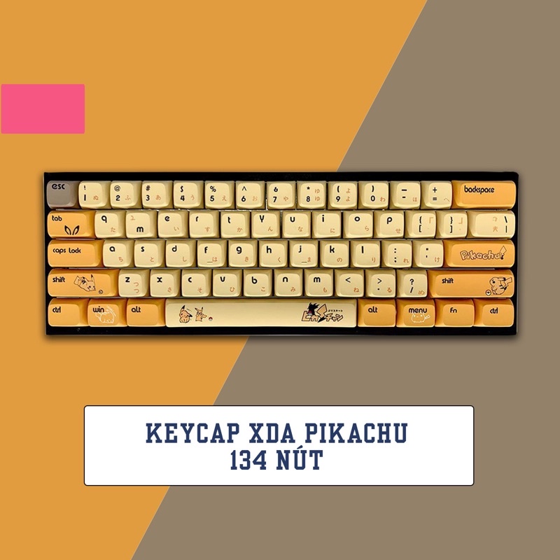 Set Keycap Xda Pikachu 123 Phím Cho Bàn Phím Cơ