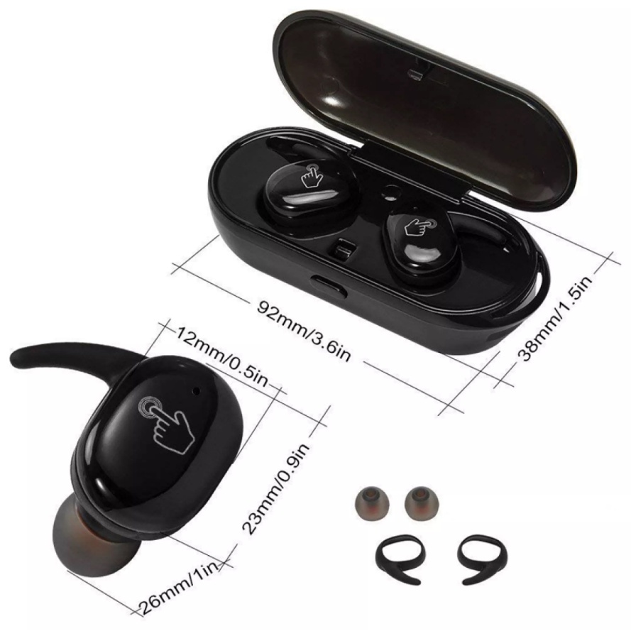 Tai Nghe Bluetooth Không Dây Nhét Tai Chống Ồn Vitog Y30 TWS Có Mic