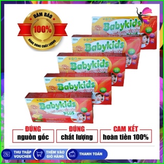 5 Hộp BabyKids plus ăn ngủ ngon yến sào Bổ sung khoáng chất Tăng sức đề kháng Ăn ngon Ngủ ngon babykis plus  yến xào
