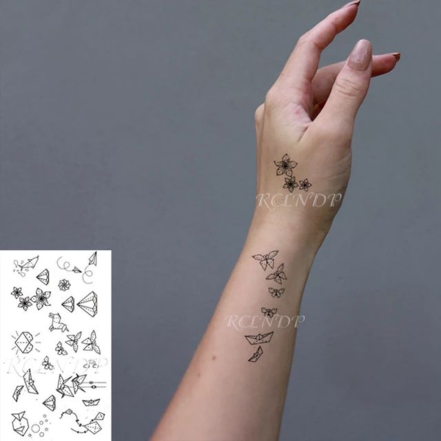 Hình xăm mini cao cấp t121. Xăm dán tatoo mini tạm thời, size &lt;10x6cm