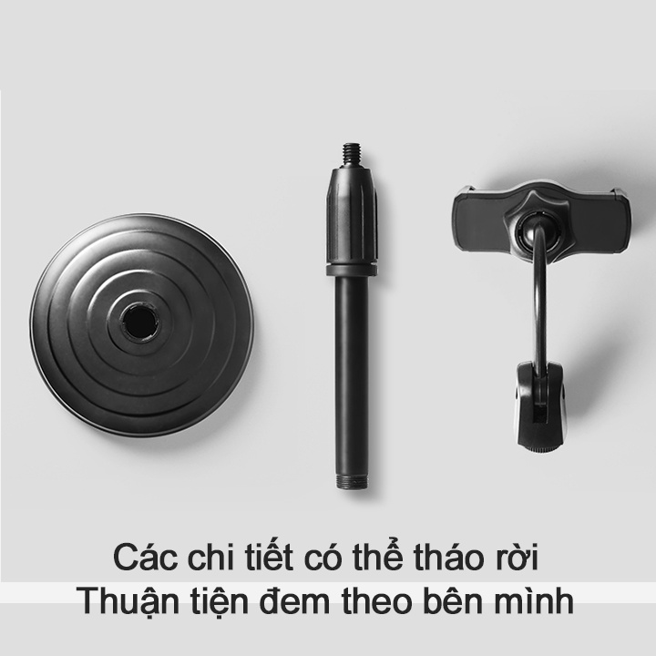 Giá đỡ điện thoại livestream Xoay 360 độ chân đế siêu chắc có thể điều chỉnh độ cao - xem phim, chụp hình, quay video,…